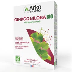 Arkopharma Arkofluides Gingko Biloba biologico 20 lampadine