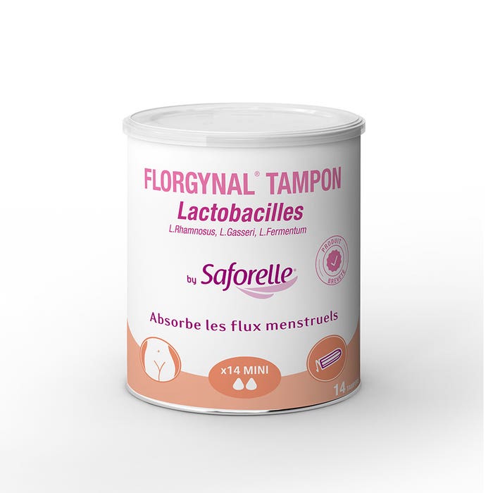 Mini cuscinetti con lattobacilli x14 Florgynal Senza applicatore Saforelle