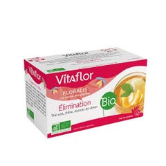 Vitaflor Floralis Tè biologico per l'eliminazione Gusto agrumato 18 borse