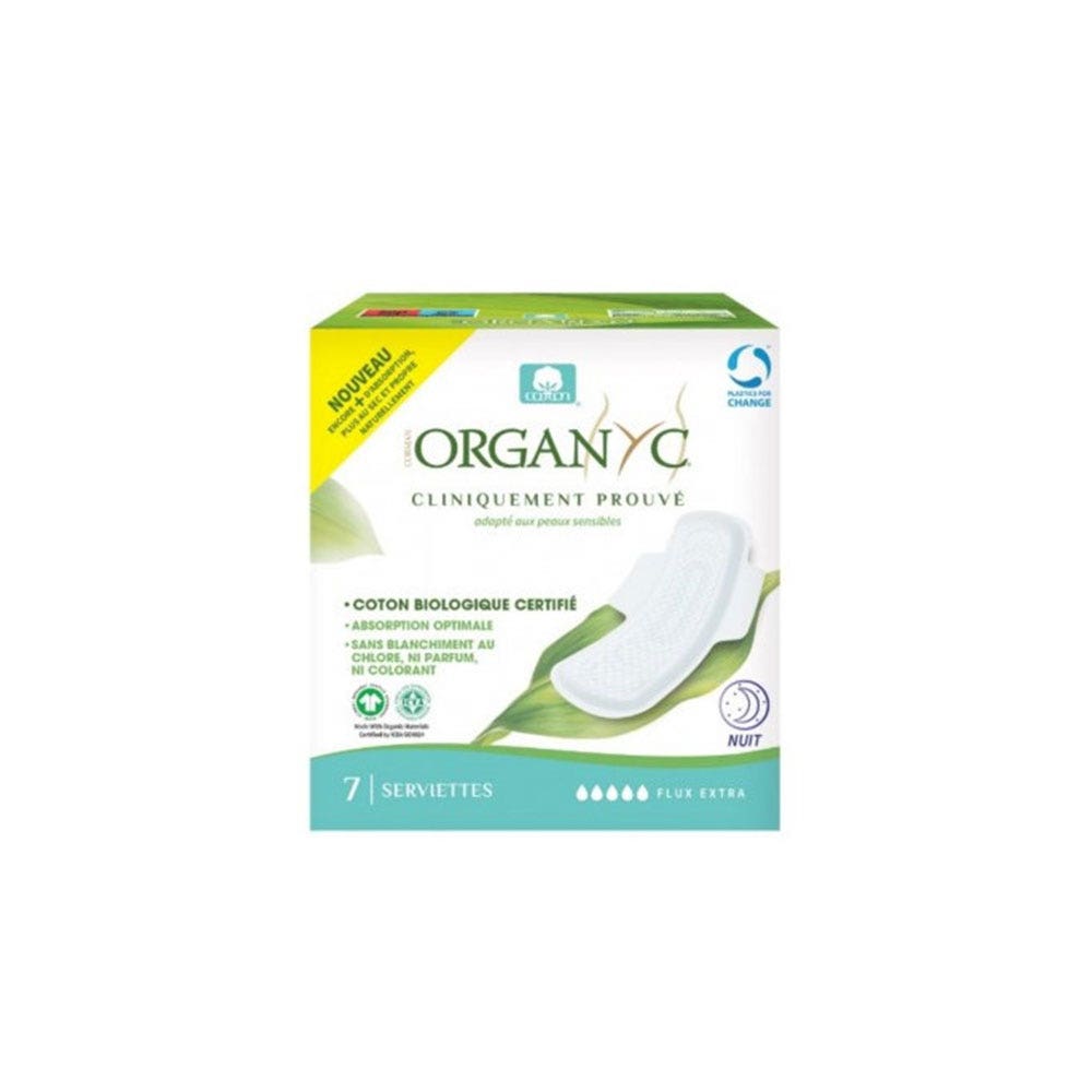 Organyc Asciugamani Flux Extra Night In cotone biologico x7