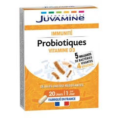 Juvamine Immunité Probiotici Vitamine D3 20 capsule