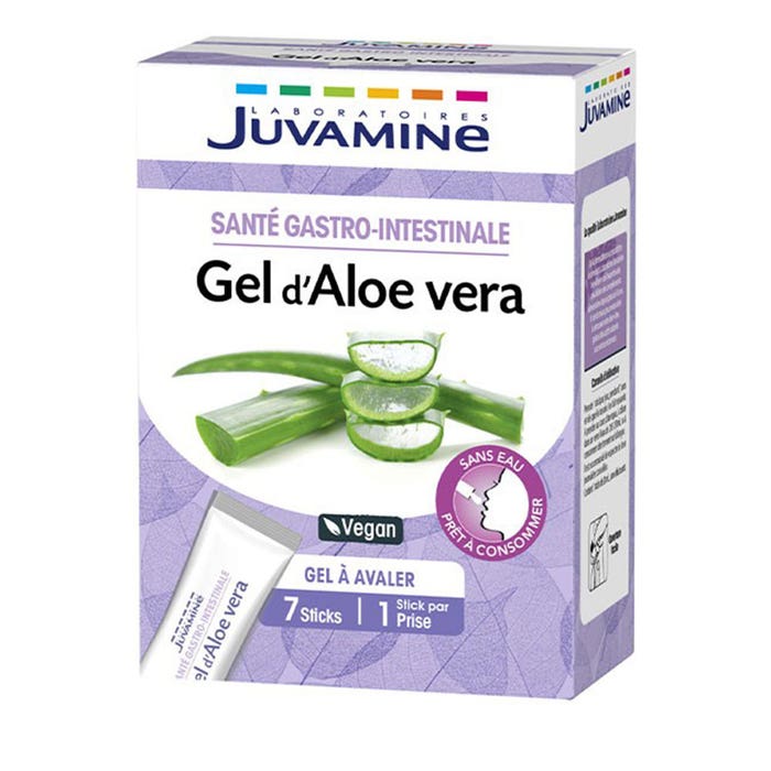 Juvamine Santé Gastro-Intestinale Gel Aloe Vera 7 bastoni da ingoiare
