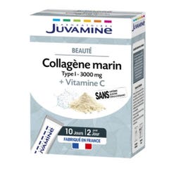 Juvamine Beauté Collagene marino di tipo I 3000mg + Vitamine 20 Seggiole