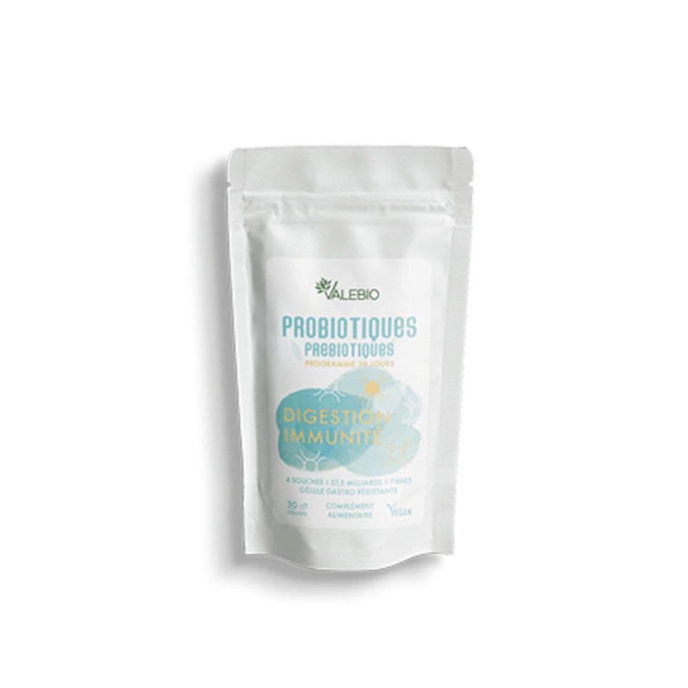 Valebio Probiotico prebiotico e digestione e difese immunitarie 30 capsule