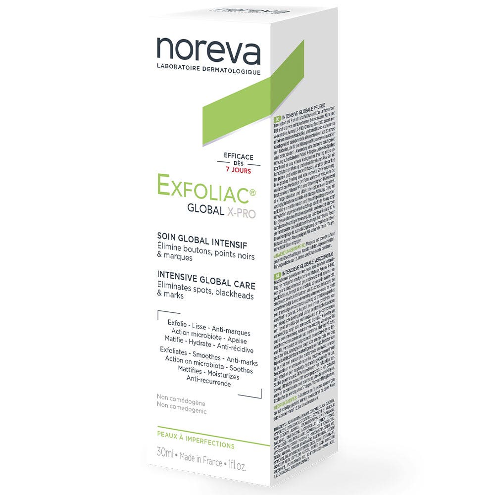 Noreva Exfoliac Trattamento globale intensivo X-Pro per pelli con imperfezioni 30 ml