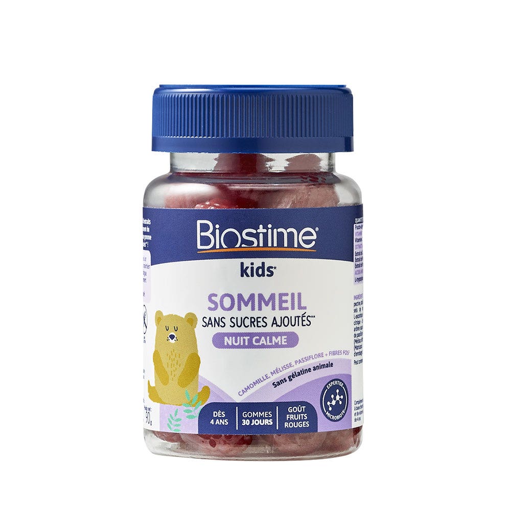 Biostime Bambini Sonno Notte Calm Aroma di Frutta Rossa 30 Gomme