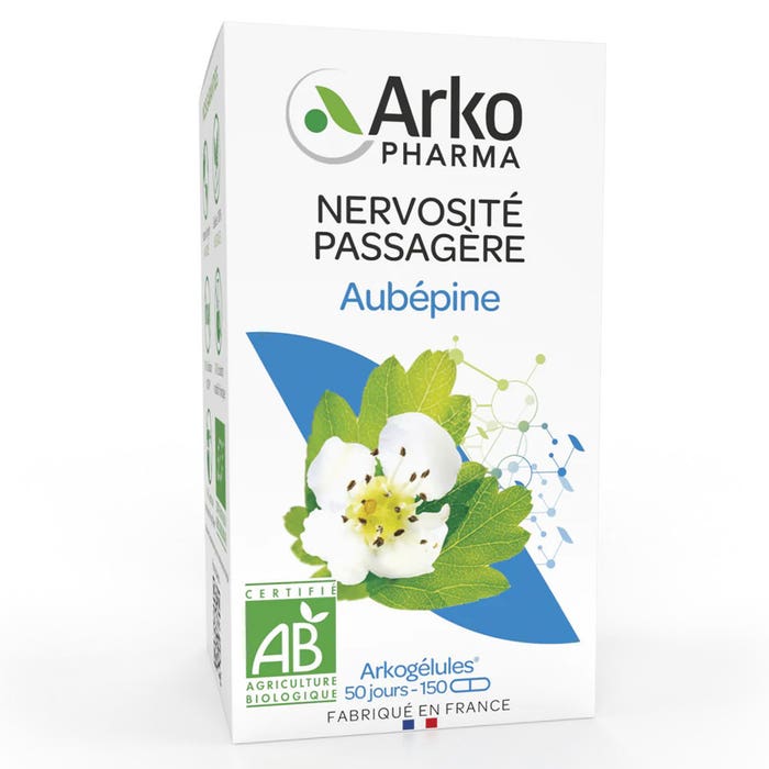 Arkopharma Arkogélules Nervosismo passeggero Biancospino organico 150 Capsule