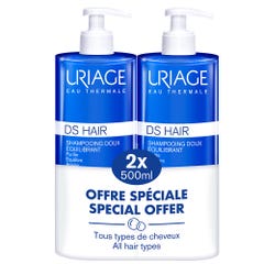 Uriage D.S Shampoo delicato riequilibrante Hair 2x500ml