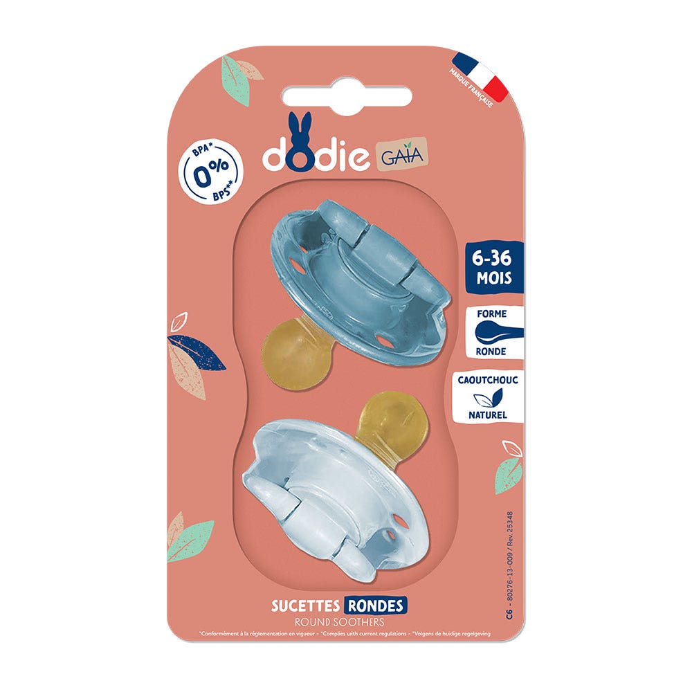 Dodie Ciuccio rotondo simmetrico da 6 a 36 mesi x2