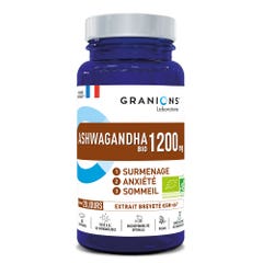 Granions Ashwagandha organica 1200 mg Superlavoro, ansia e Sonno 60 compresse