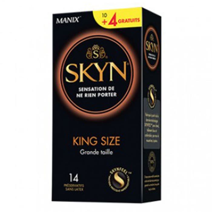 Preservativi Skyn King Size x10 + 4 Gratis Senza lattice Manix
