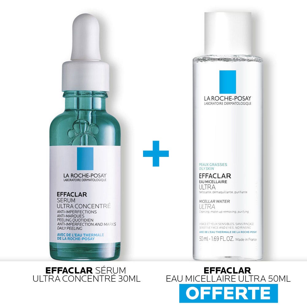 La Roche-Posay Effaclar Siero Viso Anti-imperfezioni + Eau Micellaire 50ml offerte Peaux tendance acnéique