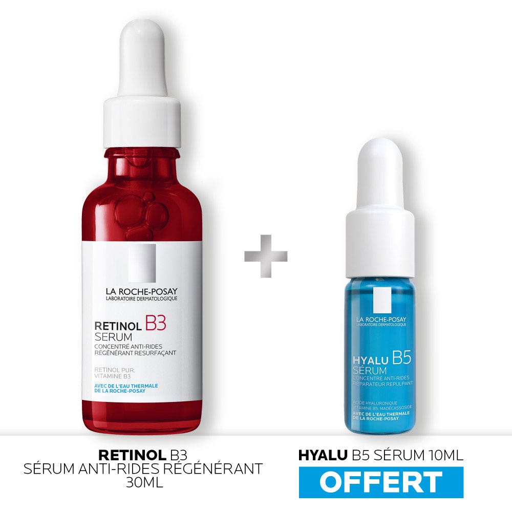 La Roche-Posay Retinol B3 Siero anti-rughe con Retinolo Rigenerante 30 ml + Hyalu B5 Sérum 10ml offert