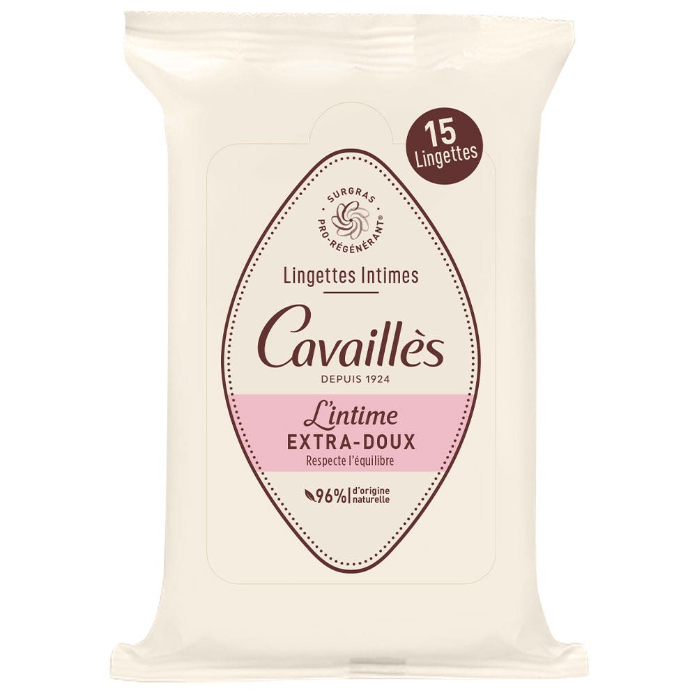 Cavaillès Secchezza intima Salviette intime extra delicate Pacco da 15