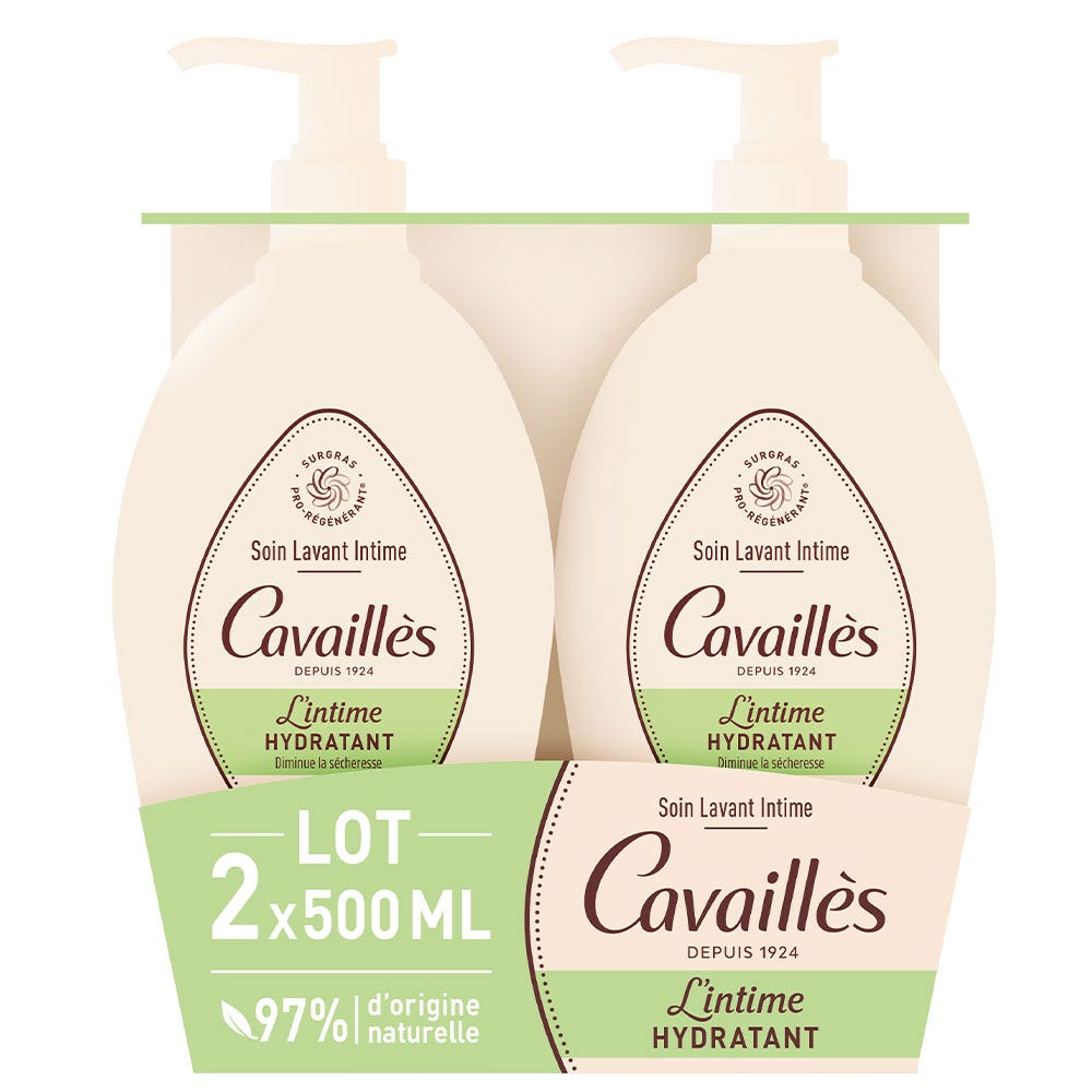 Cavaillès Secchezza intima Detergente naturale idratante 2x500ml