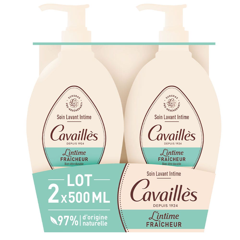Rogé Cavaillès Secchezza intima Trattamento detergente naturale fresco 2x500ml