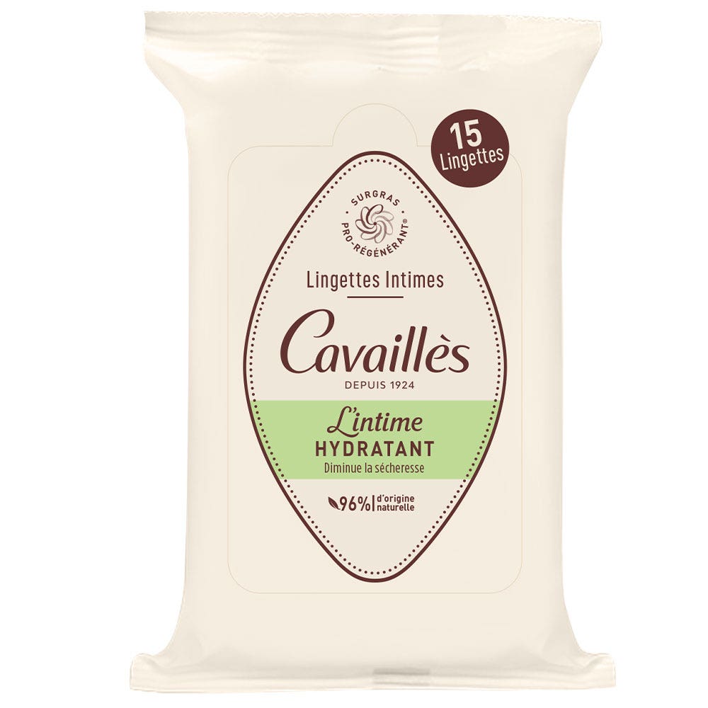 Cavaillès Secchezza intima Salviette idratanti Olivier Nourrissant x15