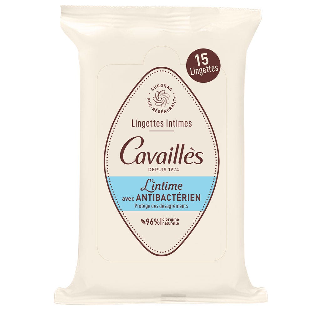 Cavaillès Secchezza intima Salviette Antibatteriche x15