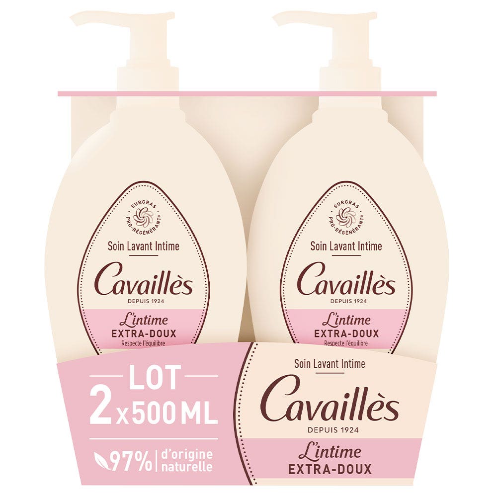 Cavaillès Secchezza intima Detergente intimo Naturale Extra-delicato 2x500ml