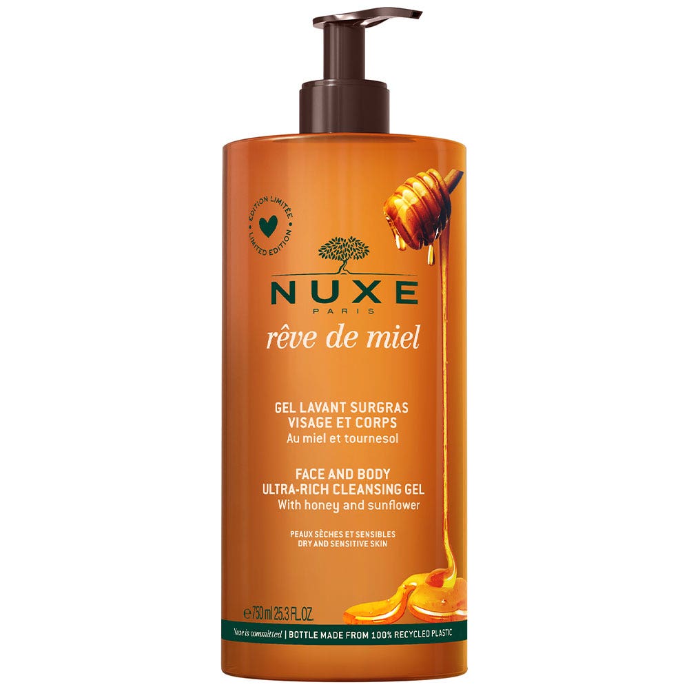 Nuxe Reve De Miel Gel detergente Surgras pelli disidratate Jumbo Collector 750ml