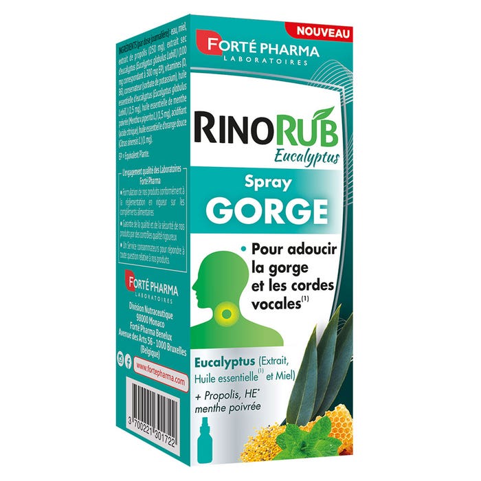 Forté Pharma RinoRub Spray per la gola Eucalipto 15ml