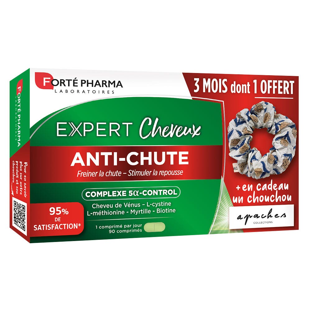 Forté Pharma Cura dei Capelli Anti-perdita di capelli + Choucou Apaches 90 compresse