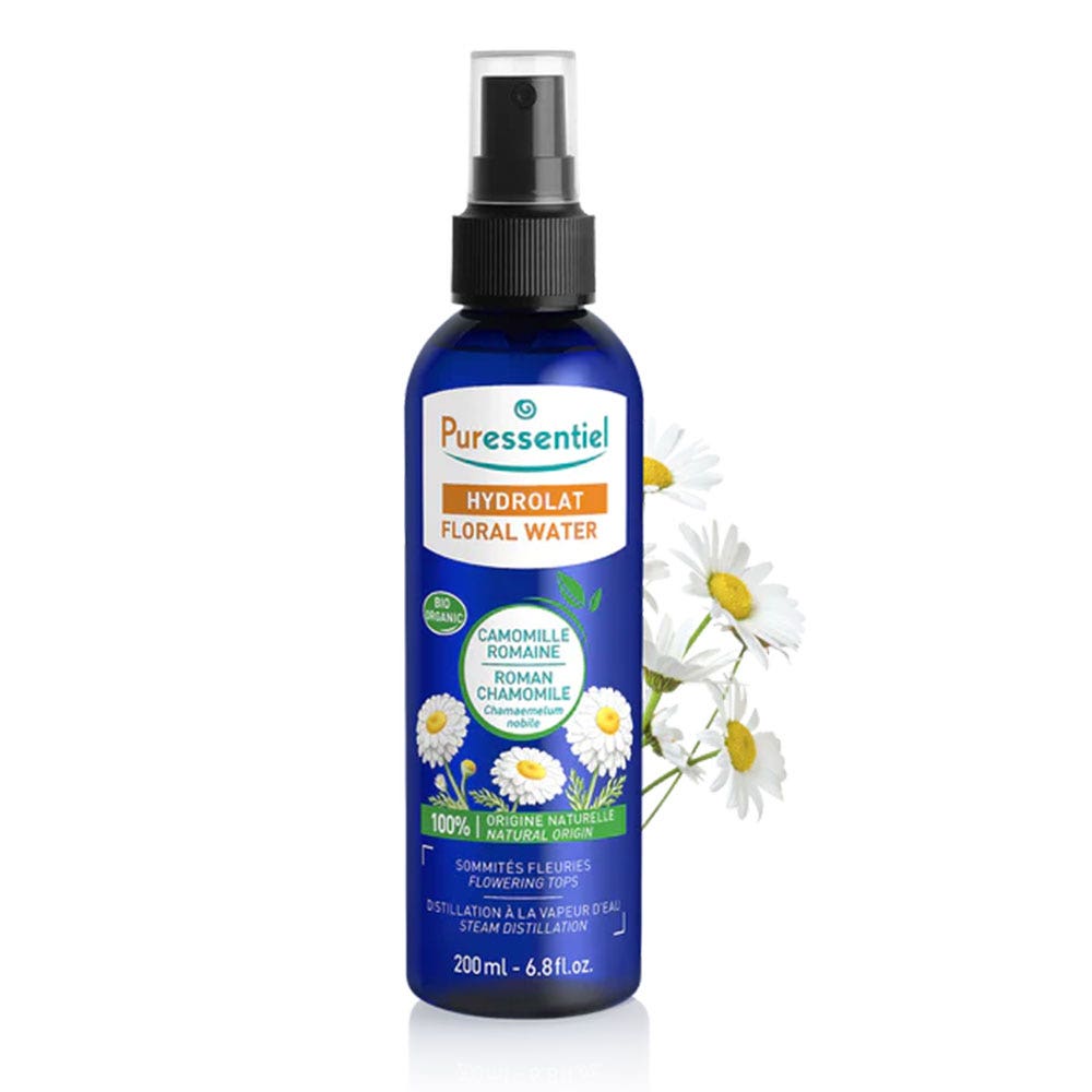 Puressentiel Idralati Acqua floreale di Camomilla Romana Biologica Pelle Sensibile e irritata 200 ml