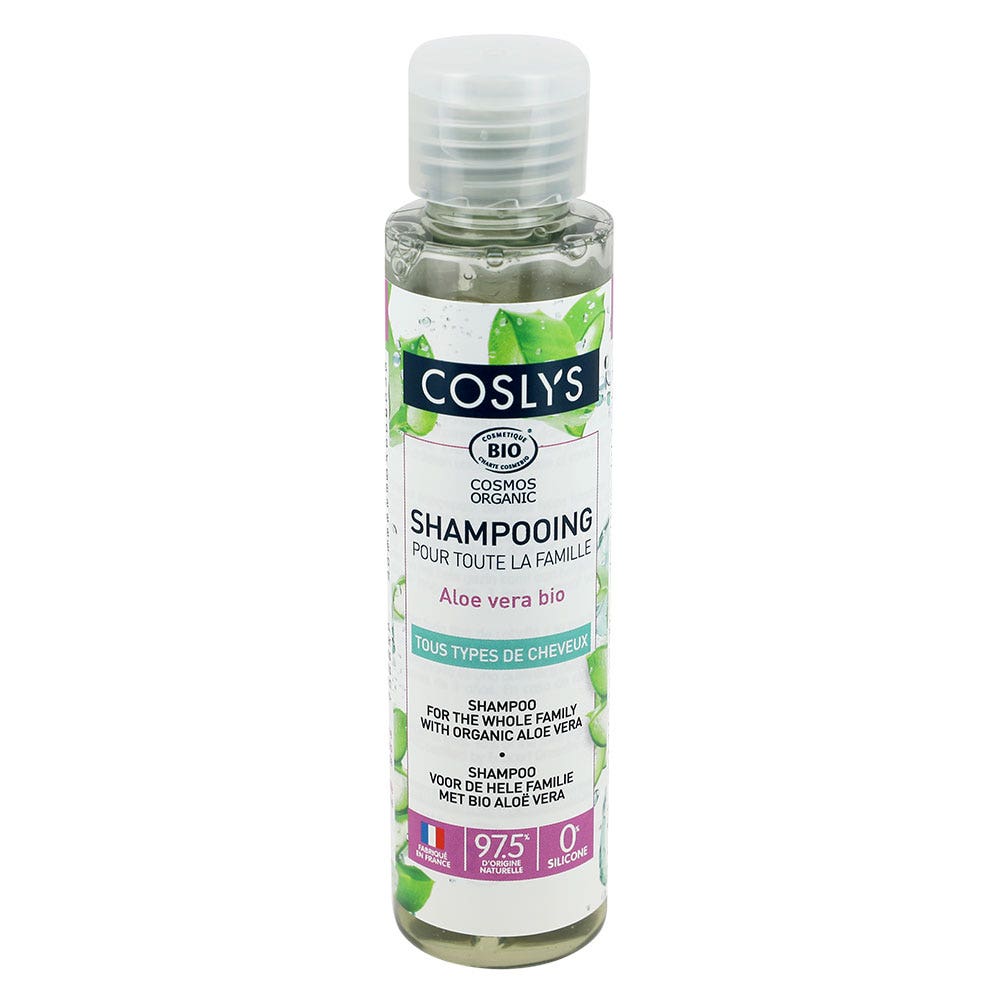 Coslys Shampoo per famiglie Aloe Vera Biologica Pour tutti i tipi di Capelli 100ml
