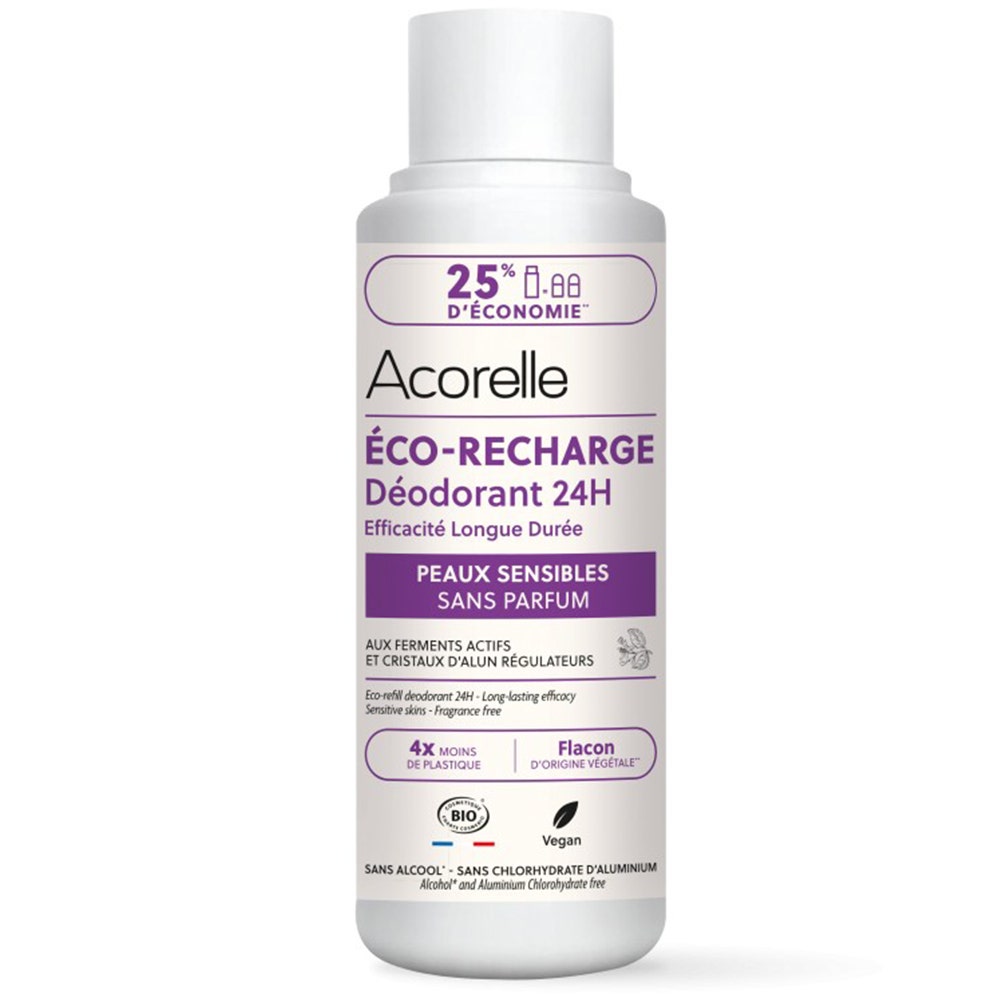Acorelle Efficacia a lunga durata Ricarica di deodorante roll-on per 24 ore Pelle Sensibile 100ml