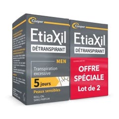 Etiaxil Detraspirante Roll-on Ascelle Men Pelle Sensibile 2x15ml