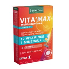 Santarome Vita'max Multivitaminici Junior Da 4 anni Sapore di frutti rossi 30 compresse masticabili