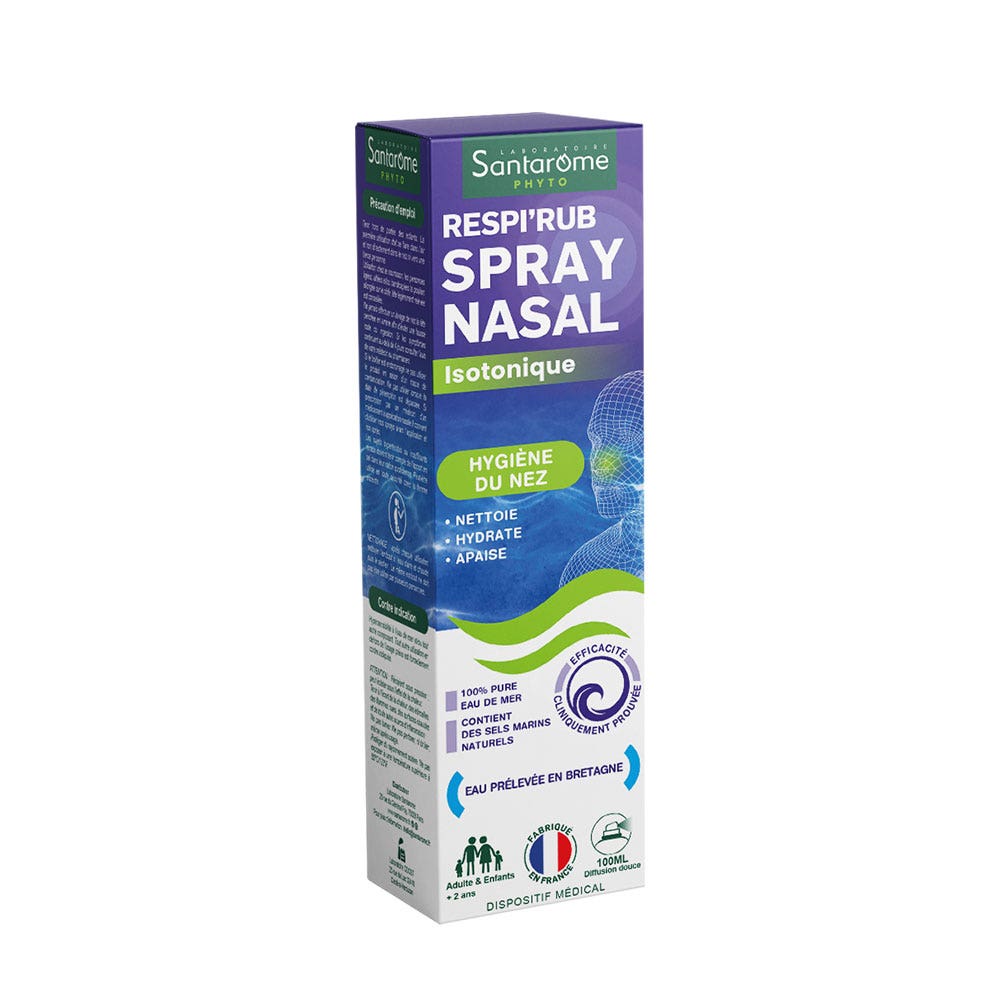 Santarome Respi'Rub Spray Nasale isotonico Igiene del naso 100ml - Easypara