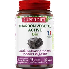 Superdiet Carbone Vegetale Attivo Bio 45 capsule