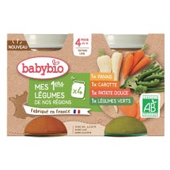 Babybio Alimenti biologici per bambini Le mie prime verdure a partire dai 4 mesi 4x130g