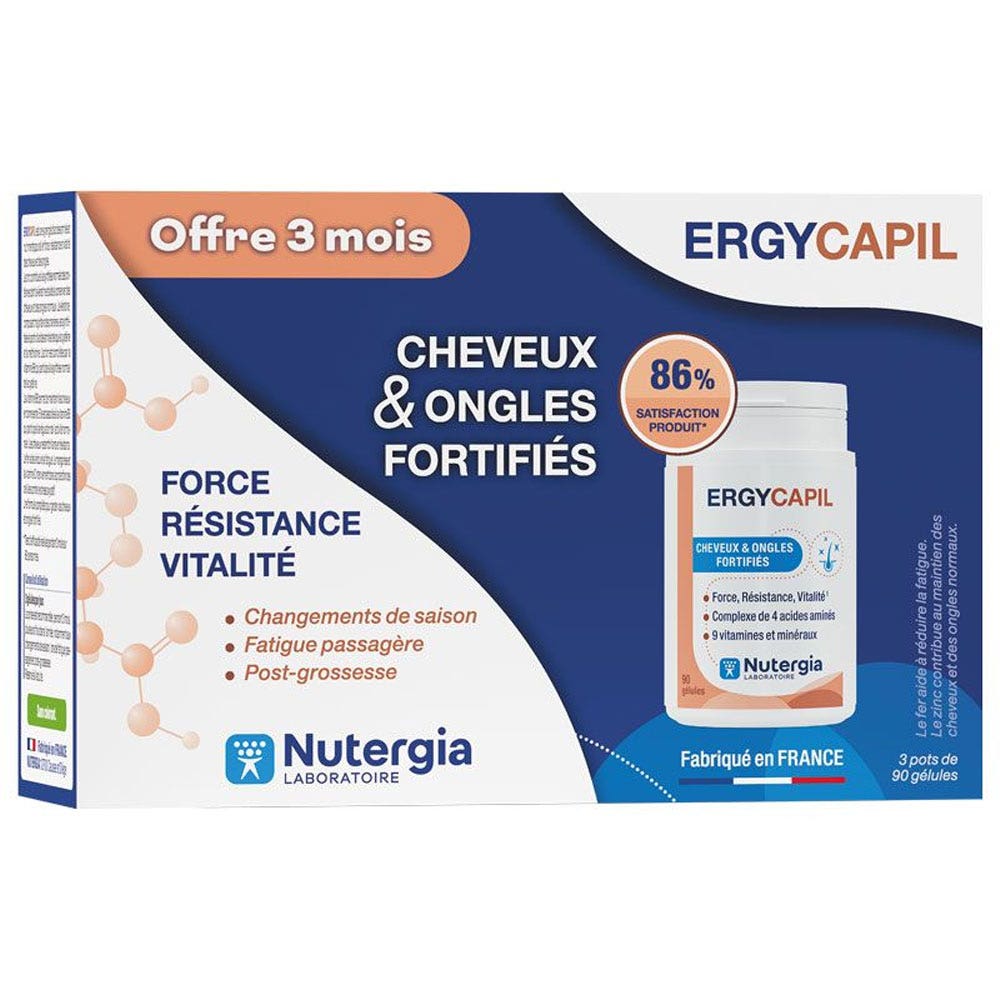 Nutergia Ergycapil capelli e unghie rinforzati 3x90 Capsule