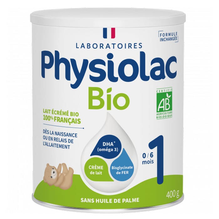 Physiolac Latte In Polvere Da 0 A 6 Mesi Bio Dès La Naissance 0 à 6 mois  400g - Easypara