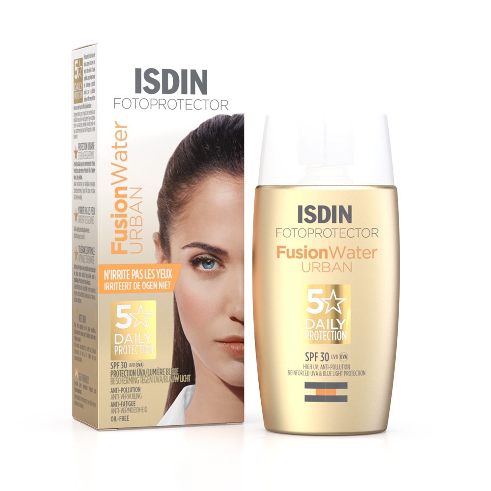 Isdin FusionWater Urban Fotoprotector crema solare viso anti-inquinamento SPF30 50ml
