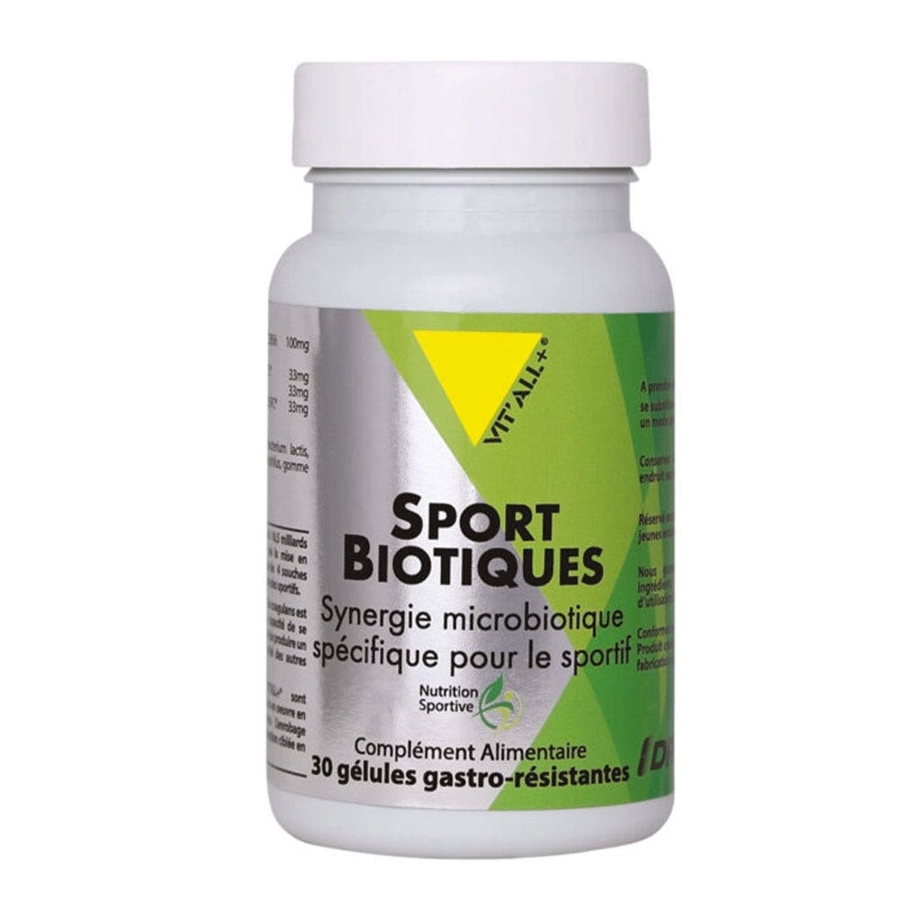Vit'All+ Sport Biotiques con Lactospore Sinergia di microbioti specifica per gli atleti 30 capsule gastroresistenti