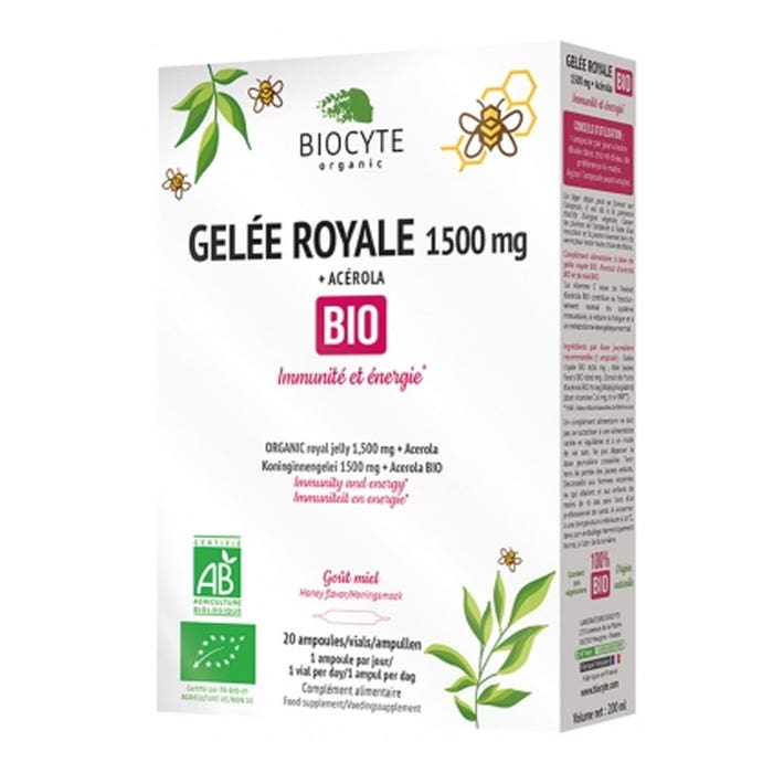 Biocyte Pappa reale 1500 mg + Acerola biologica 20 fiale