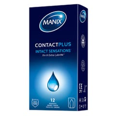 Manix Contact Plus Preservativi Sottili ed Extra lubrificati x12