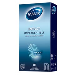 Manix Intatto Impercettibile Ultra fine ed Extra Lubrificato 10 Preservativi