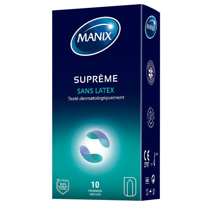 Preservativi senza lattice 10 pz Suprême Manix