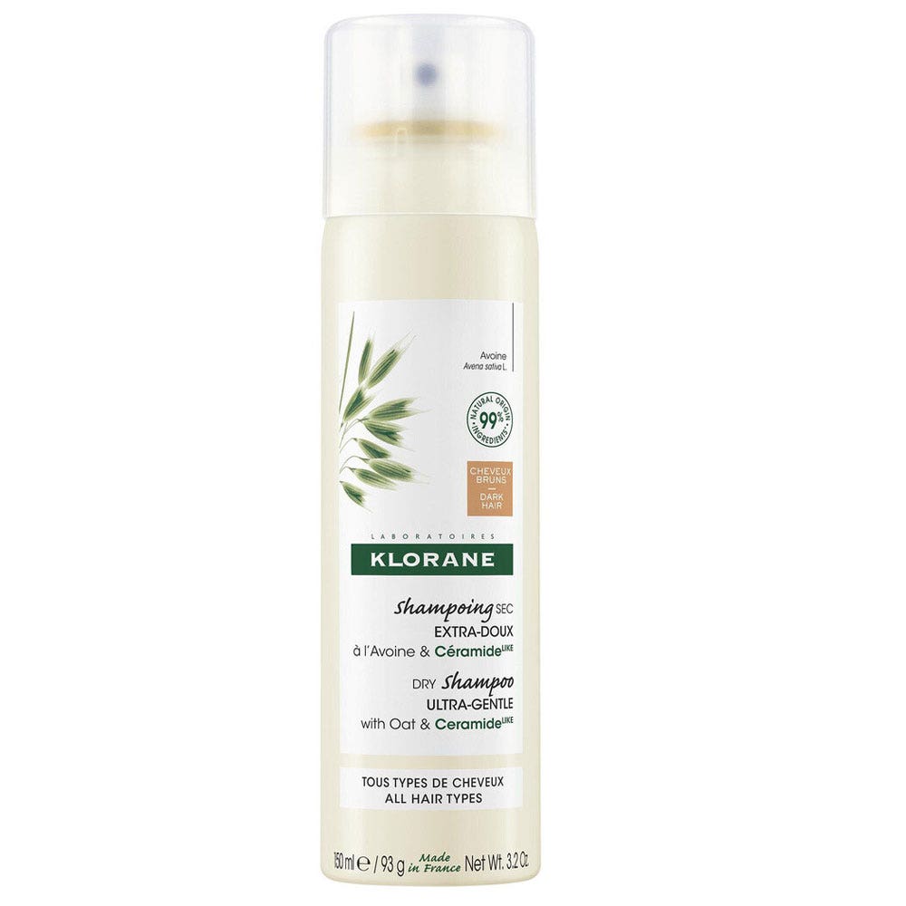 Klorane Avena Shampoo Secco al Latte D'avena Capelli scuri 150ml