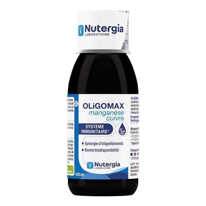 Oligomax Manganese Rame 150 ml Système Immunitaire Nutergia