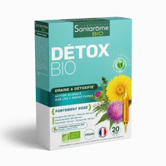 Santarome Detox 20 Ampoules Bio Draine & Détoxifie 200ml