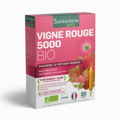 Santarome Vigne Rouge Vite Rossa 20 Fiale Biologiche Maintient une bonne circulation 200 ml