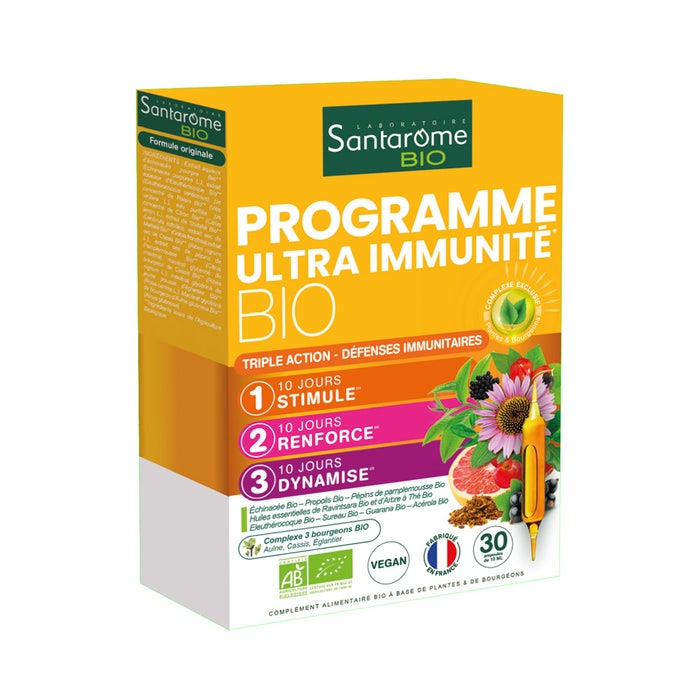 Santarome Programma Ultra Difese Immunitarie Bio Défenses immunitaires 30 ampolle