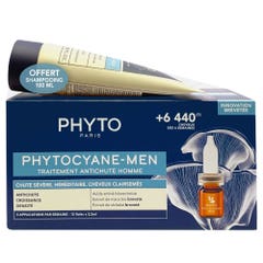 Phyto Phytocyane Set regalo per la perdita progressiva dei capelli per uomo Grave, ereditario, diradamento dei Capelli