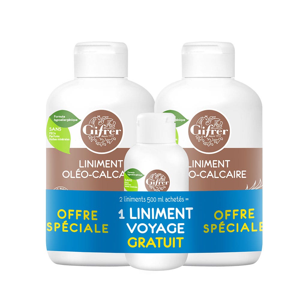 Gifrer Lino Oleo-calcareo 2x500ml + 100ml in omaggio