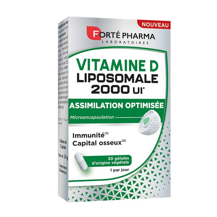 Forté Pharma Forté Royal Vitamine D liposomiali 2000IU Immunità e salute delle ossa 30 capsule